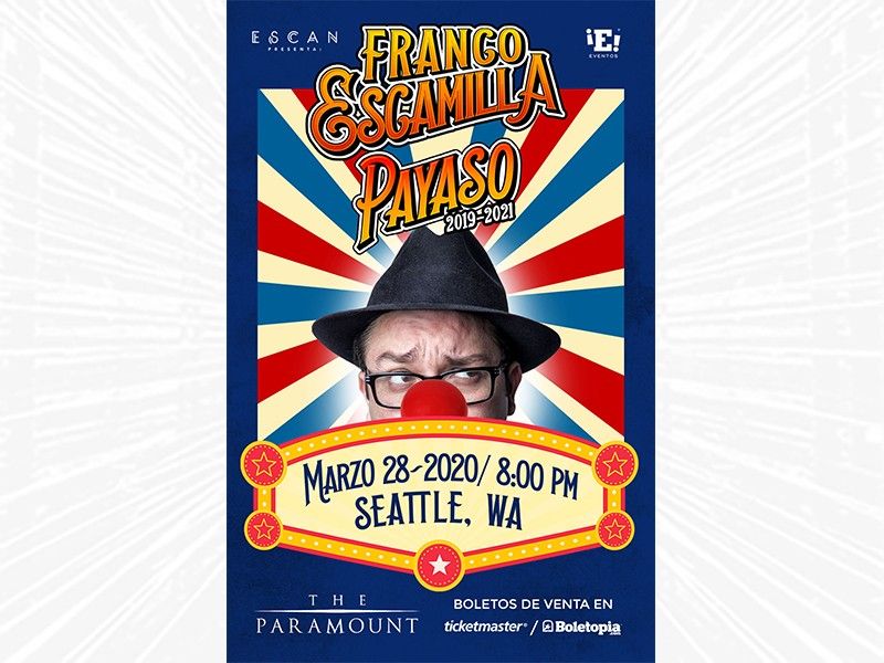 Franco Escamilla Payaso USA Tour at Paramount Theatre in Seattle, WA