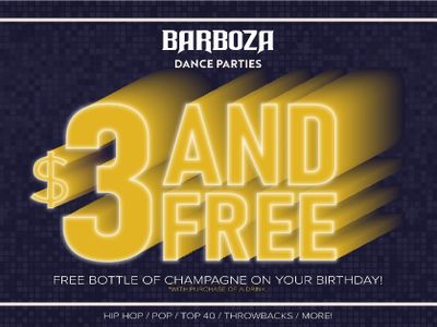 Barboza Presents: $3 and Free 