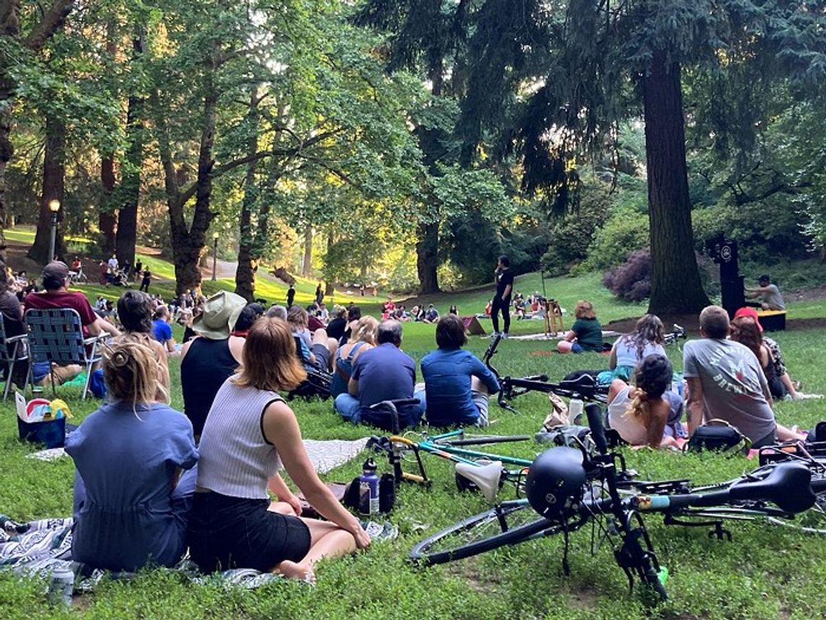 Kickstand Comedy in the Park at Laurelhurst Park in Portland, OR