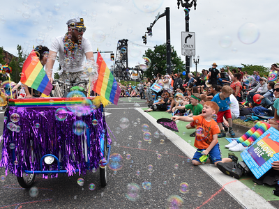 Bubbles, rainbows, and queer joy abound at the <a href="https://everout.com/portland/events/portland-pride-parade/e119244/">Portland Pride Parade</a>.
