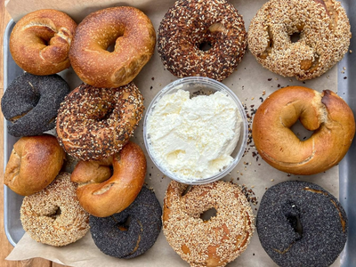These bagels (from <a href="https://everout.com/seattle/locations/muriels-all-day-eats/l41524/">Muriel's All Day Eats</a>) are everything.