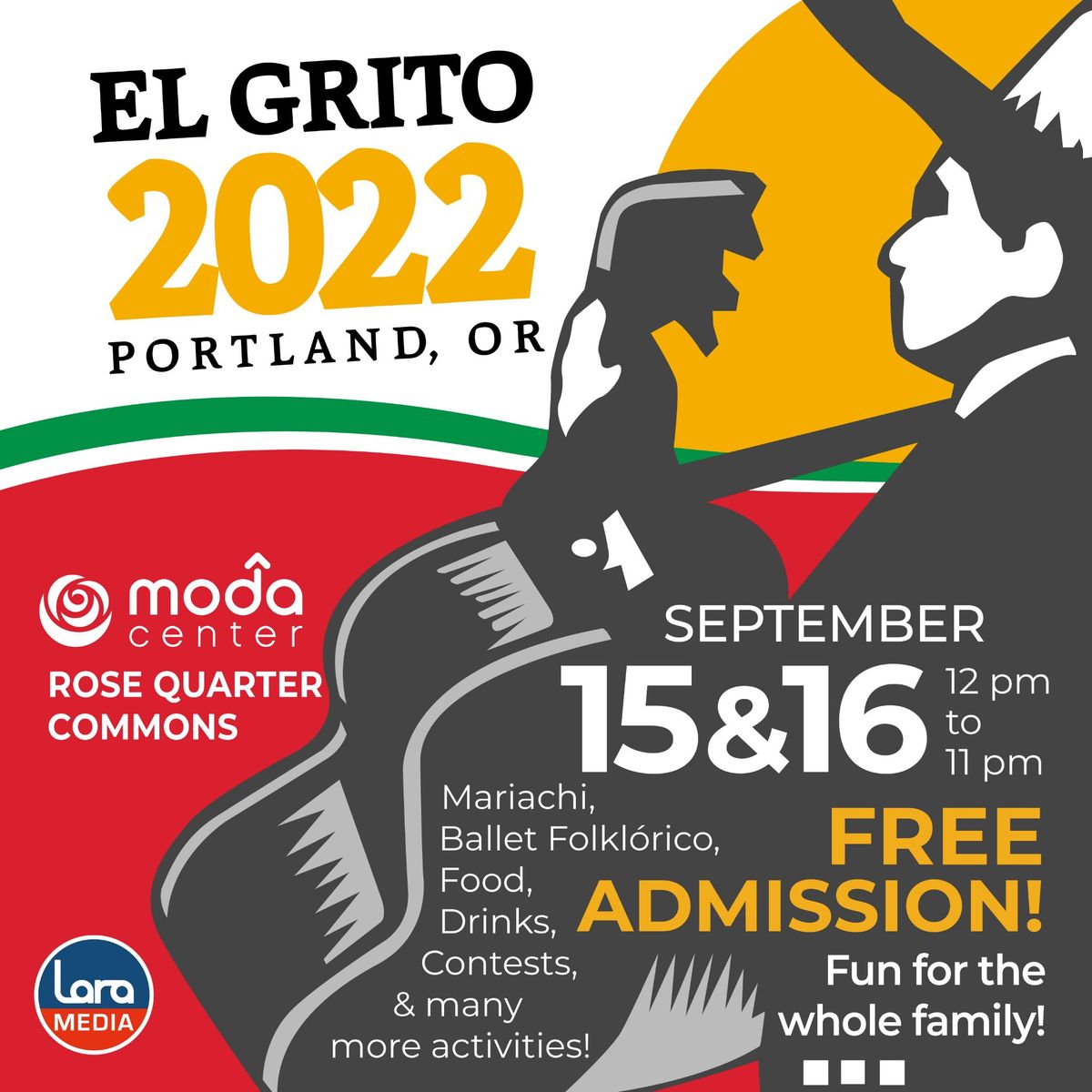 El Grito at Rose Quarter Commons in Portland, Oregon Every day