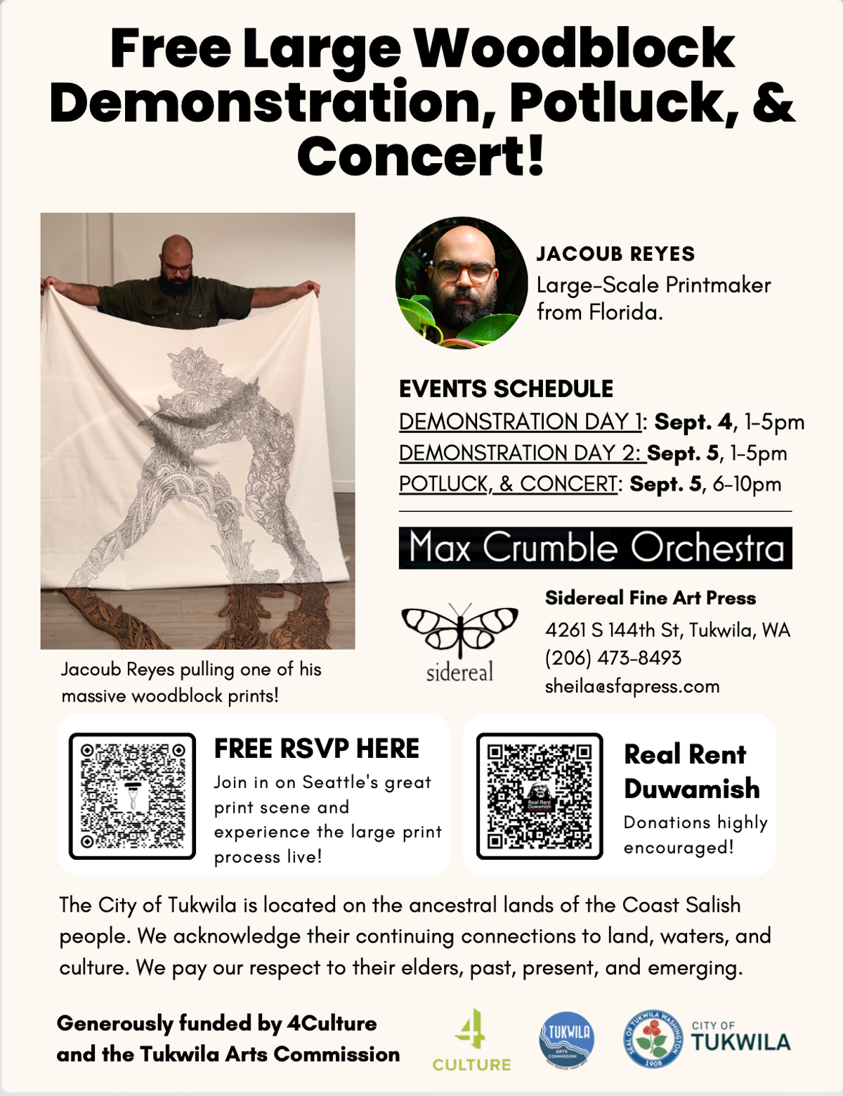 Free Large Scale Printmaking Demonstrations by Jacoub Reyes at Sidereal ...