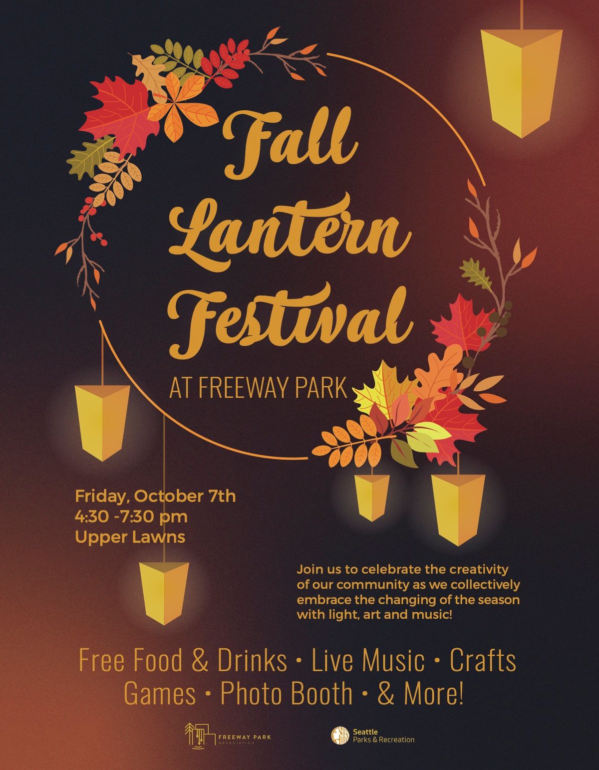 Fall Lantern Festival at Freeway Park in Seattle, WA - Fri, Oct 7, 2022 -  EverOut Seattle