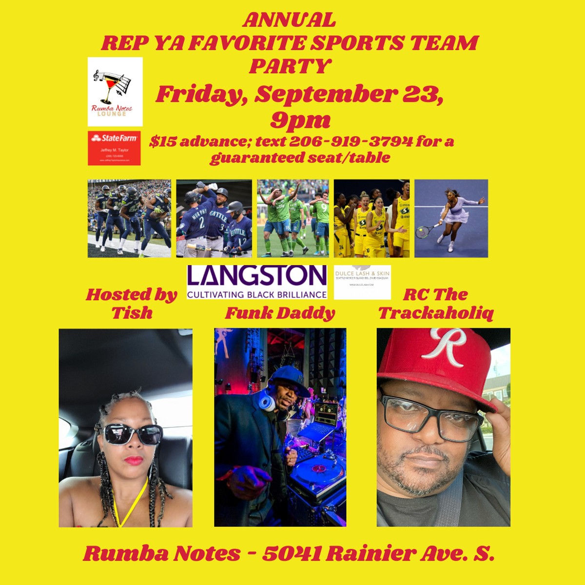 Annual Rep Ya Favorite Sports Team Party at Rumba Notes Lounge in