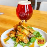 Smoky Hot Honey Wings: Ecliptic Brewing (part of Portland Wing Week 2022)