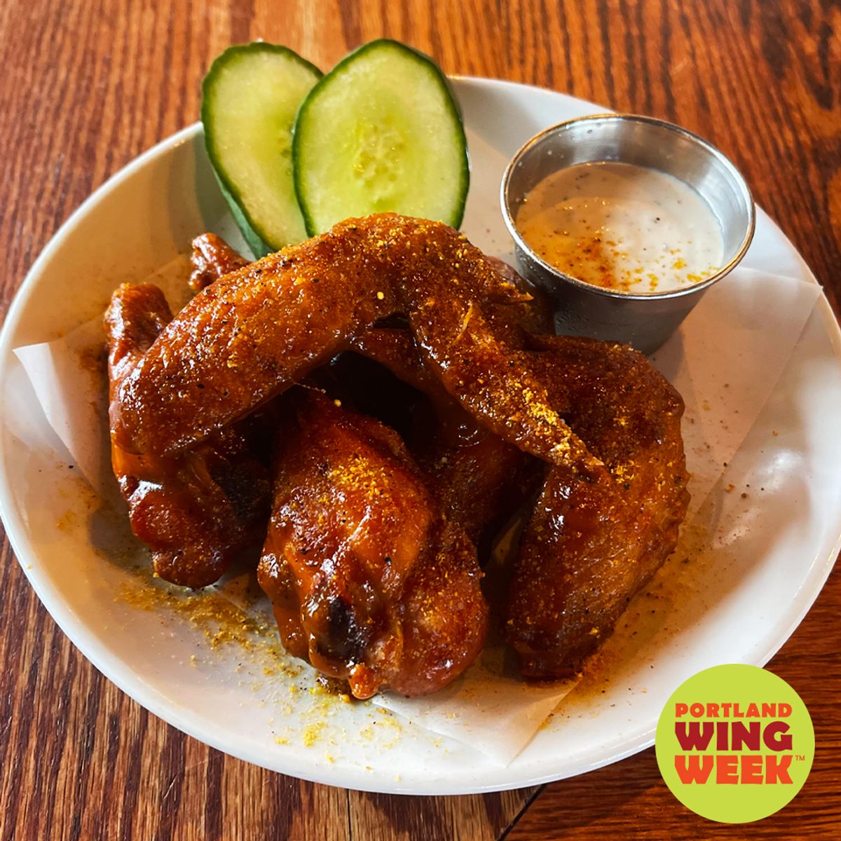Smoked Wings with Mango BBQ Sauce at Reverend's BBQ in Portland, Oregon ...