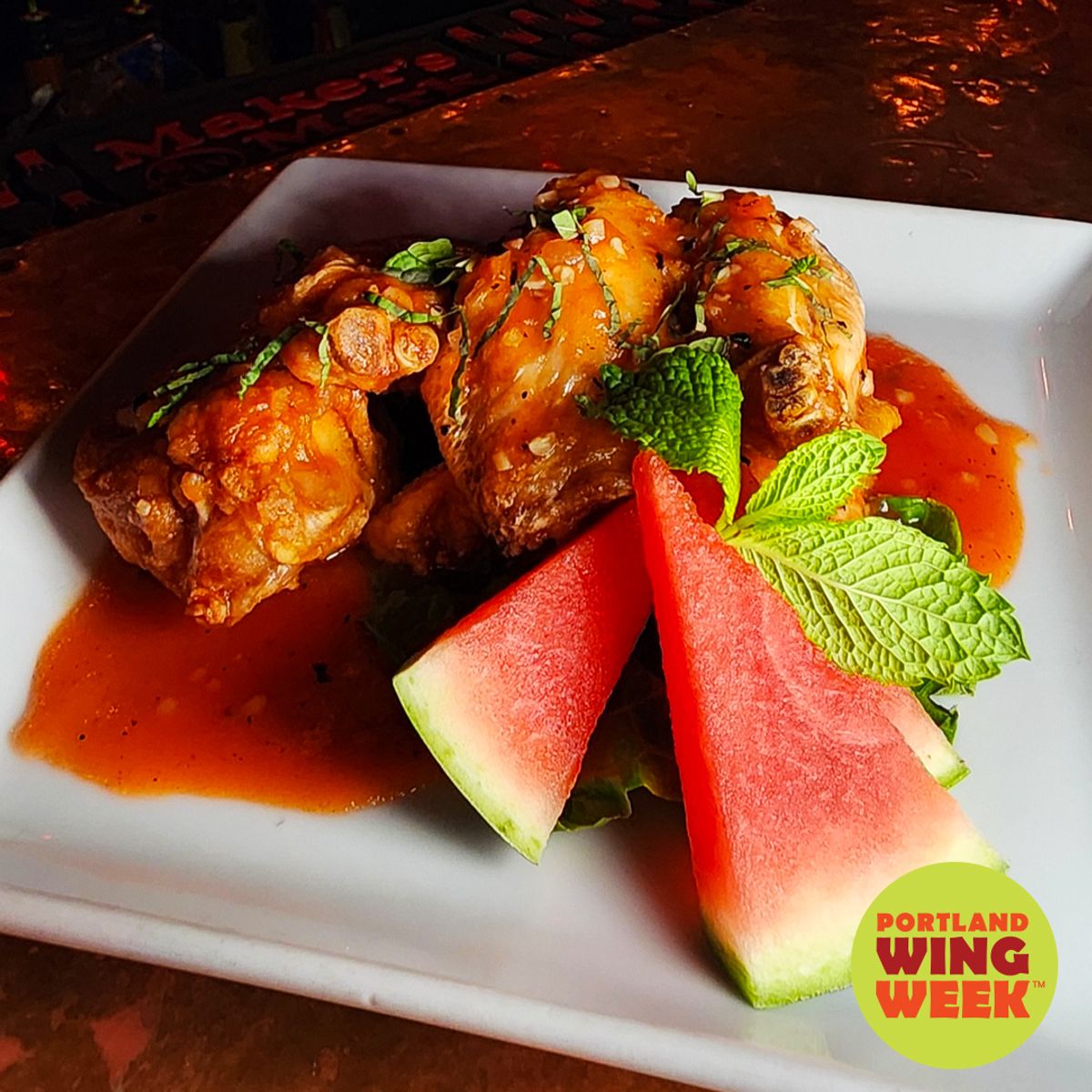 Spicy Watermelon Margarita Wings at Lucky Devil Lounge in Portland, OR ...