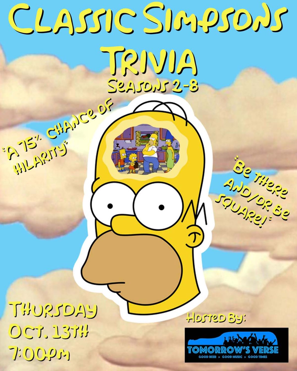 Classic Simpsons Trivia At Tomorrow S Verse Taproom In Portland Or Second Thursday Of Every