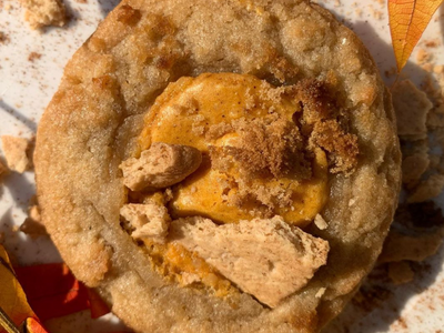 <a href="https://everout.com/seattle/search/?q=hello%20robin">Hello Robin</a>'s pumpkin cookie features cinnamon, brown sugar, and a tangy cheesecake filling.