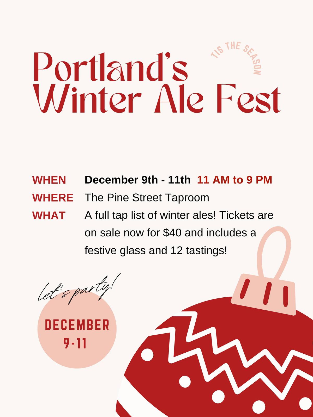 Portland's Winter Ale Fest at Pine Street Market in Portland, Oregon