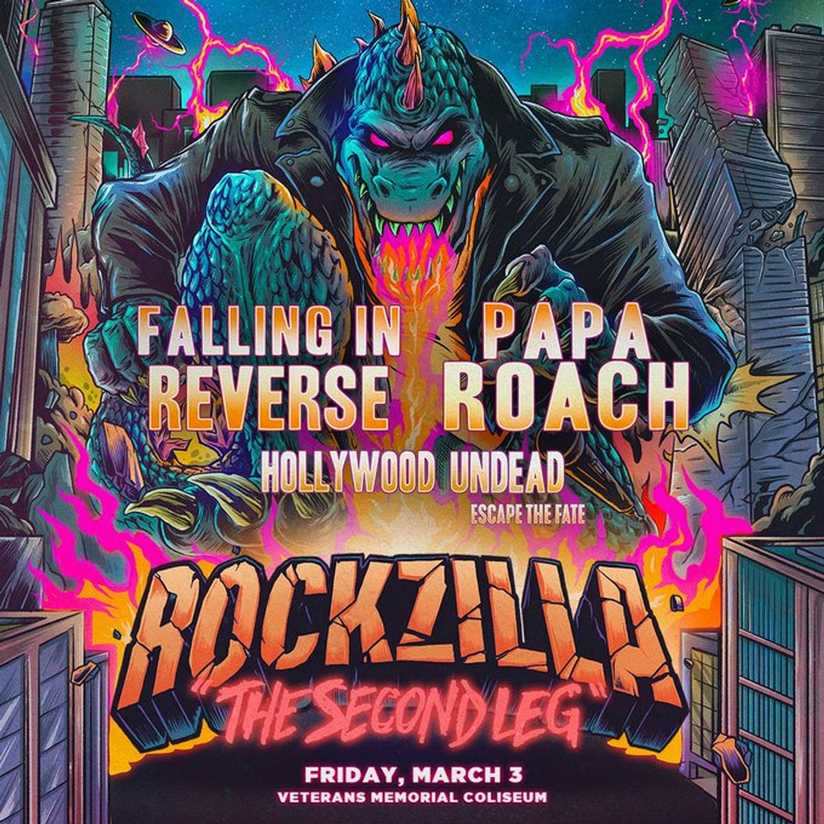 rockzilla tour falling in reverse setlist