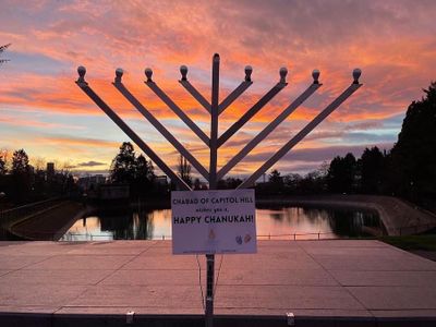 Wherever you live, there's a good chance there's a giant menorah lighting ceremony nearby, like the one on <a href="https://everout.com/seattle/events/grand-menorah-lighting-and-celebration-at-volunteer-park/e135277/">Capitol Hill</a> on the second night of Hanukkah.