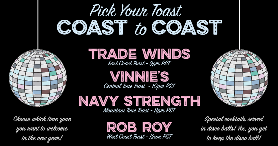 Pick Your Coast to Coast at Trade Winds Tavern in Seattle, WA - Sat, Dec 31, Seattle