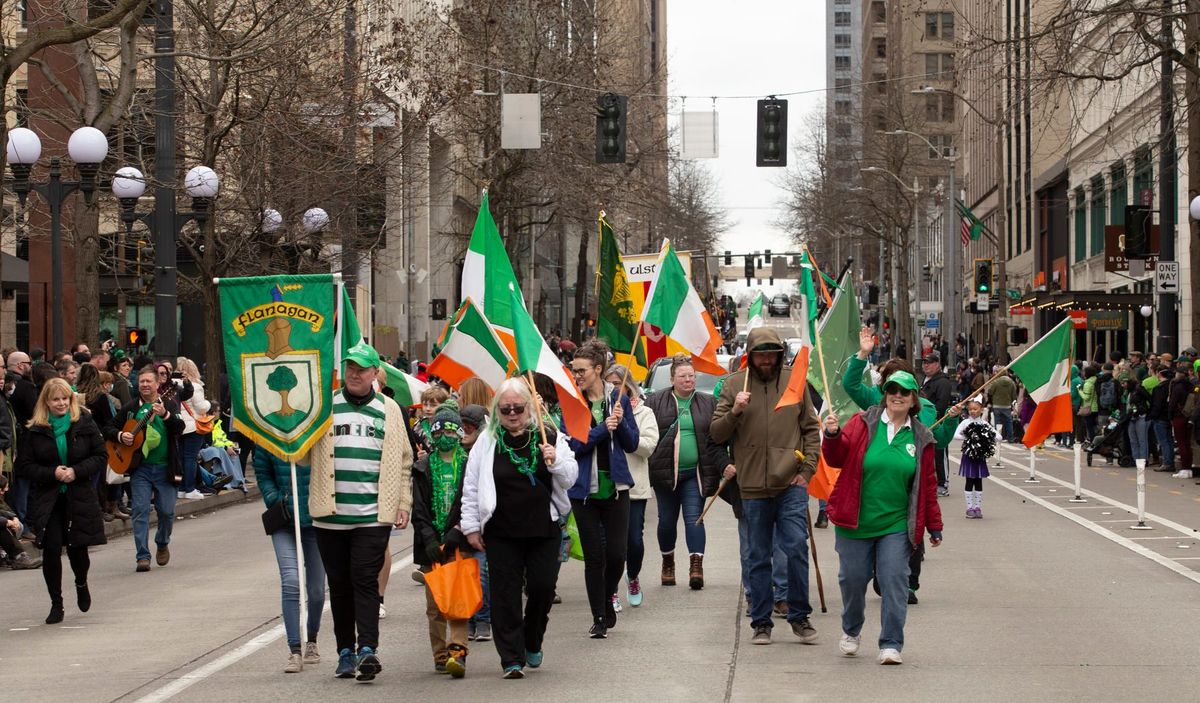 Seattle St. Patrick's Day Parade 2023 at 4th and James in Seattle, WA