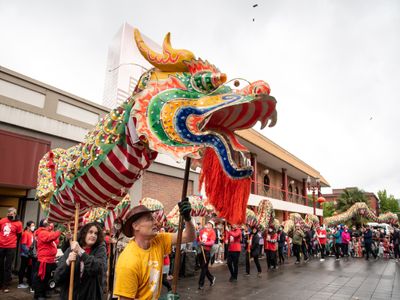 Lunar New Year Dragon Dance Parade and Celebration