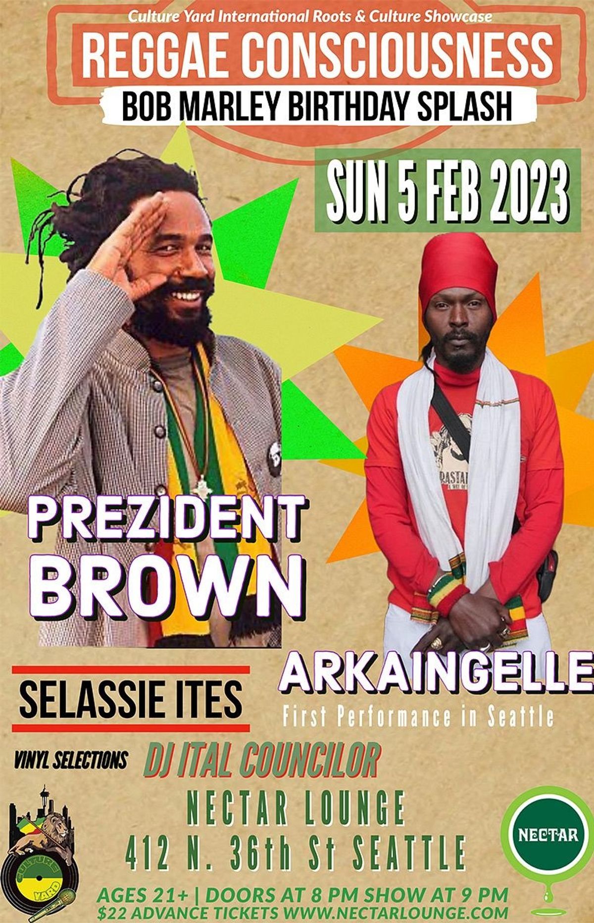 Reggae Consciousness Bob Marley Birthday Tribute with Prezident Brown