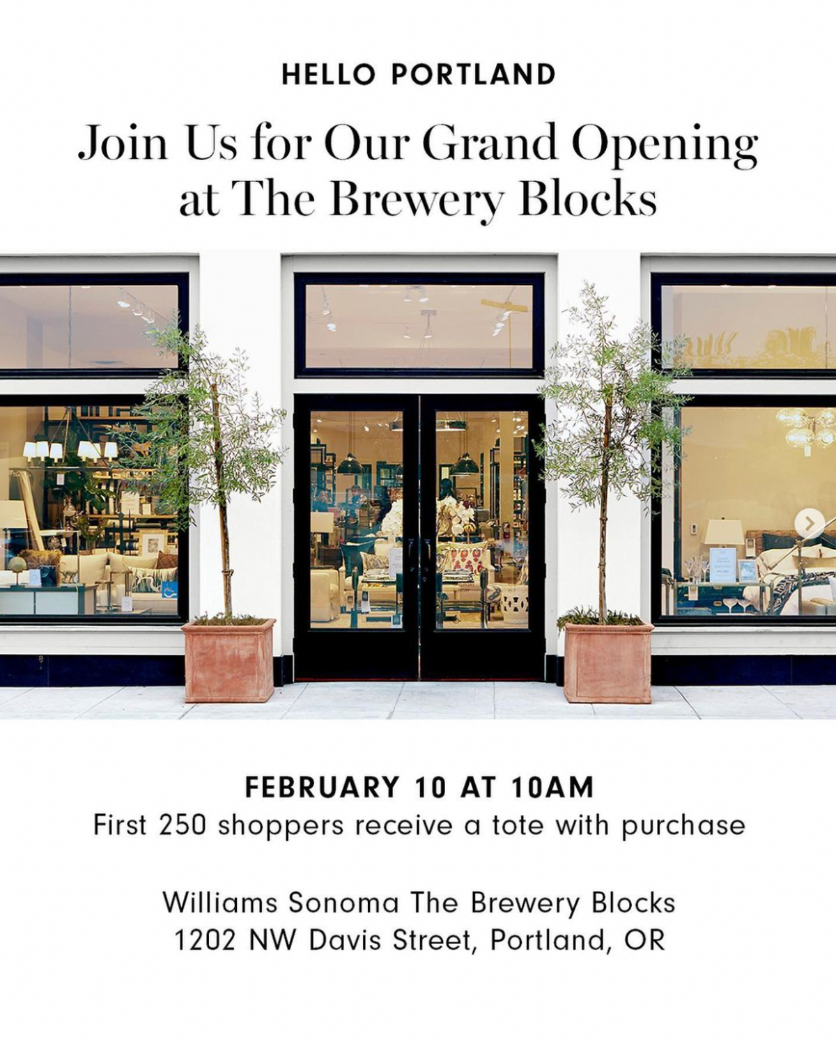 Williams Sonoma Private Events