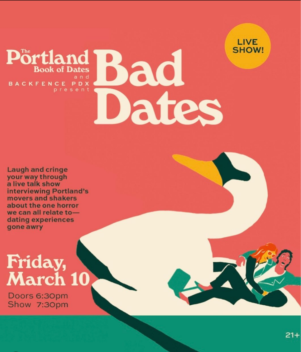 BAD DATES, Presented by The Portland Book of Dates and BACKFENCE PDX at