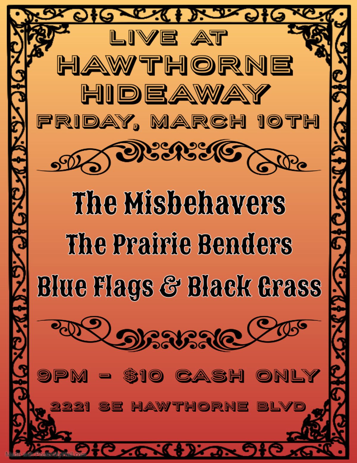 The Misbehavers Prairie Benders And Blue Flags And Black Grass At Hawthorne Hideaway In Portland 2622