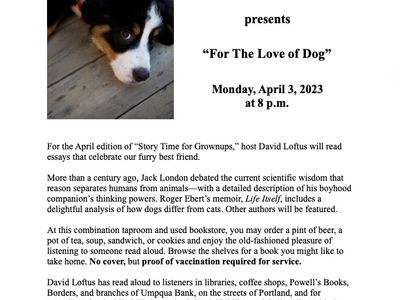 Story Time for Grownups - For the Love of Dog
