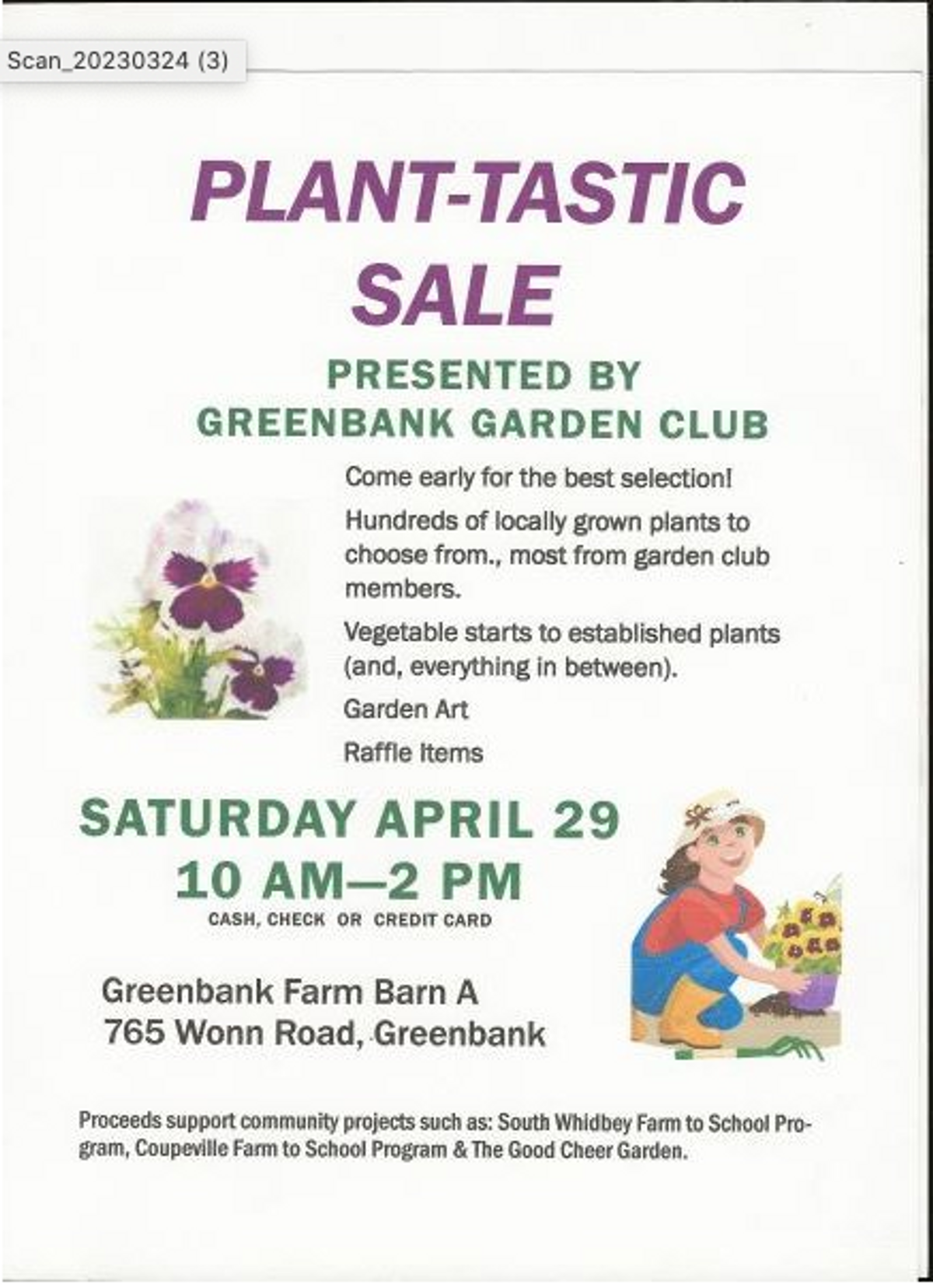 PLANTTASTIC SALE at Greenbank Farm in Greenbank, WA Saturday, April