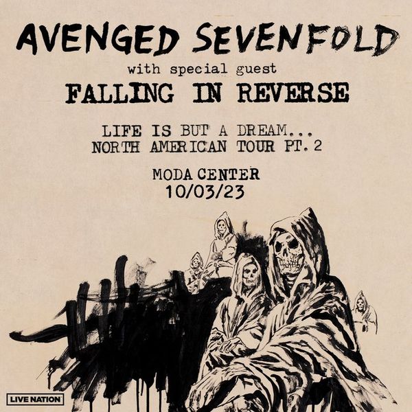 AVENGED SEVENFOLD 2007 Gig POSTER Portland Oregon Concert