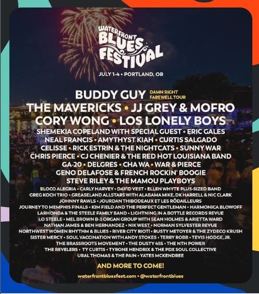 Portland Blues Festival 2025 Lineup Calendar Bibby Cherice