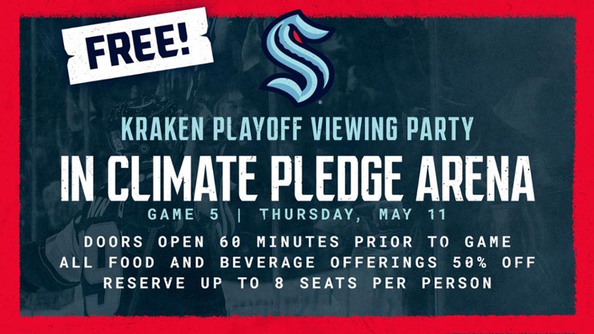 Kraken Playoff Viewing Party Game 5 at Climate Pledge Arena in Seattle