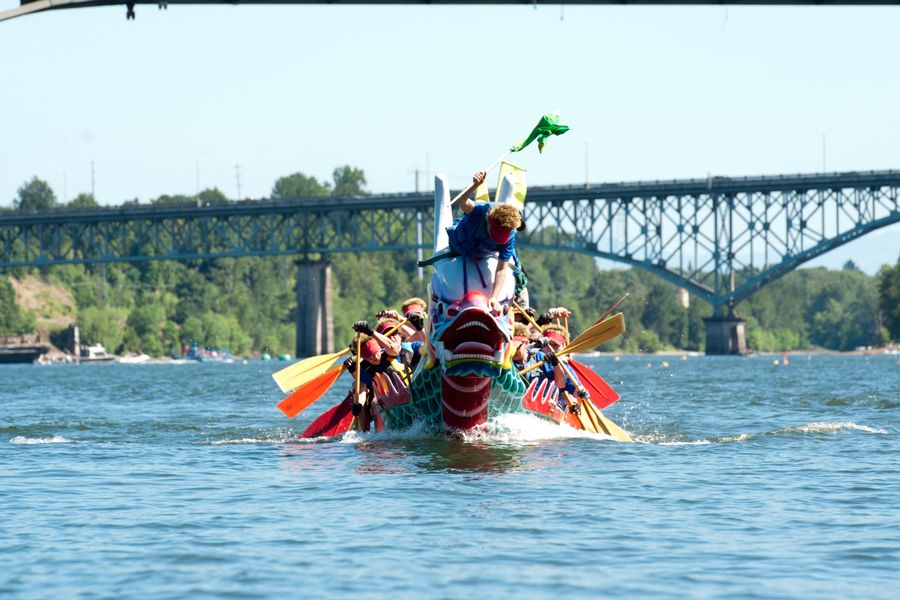 Portland Rose Festival Dragon Boat Race at Tom McCall Waterfront Park