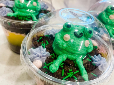 Channel your inner cottagecore girlie with these precious frog treats at <a href="https://everout.com/portland/locations/unicorn-bakeshop/l39432/">Unicorn Bakeshop</a>.