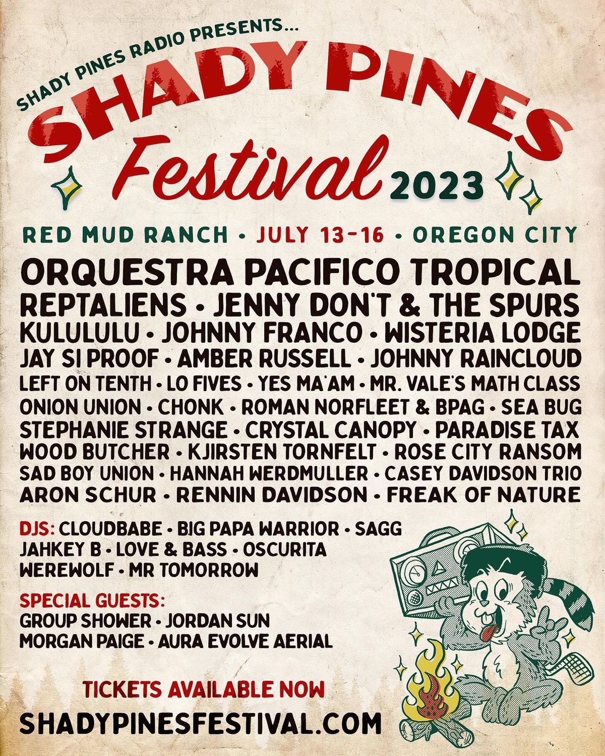 Shady Pines Festival at Red Mud Ranch in Oregon City, OR Every day