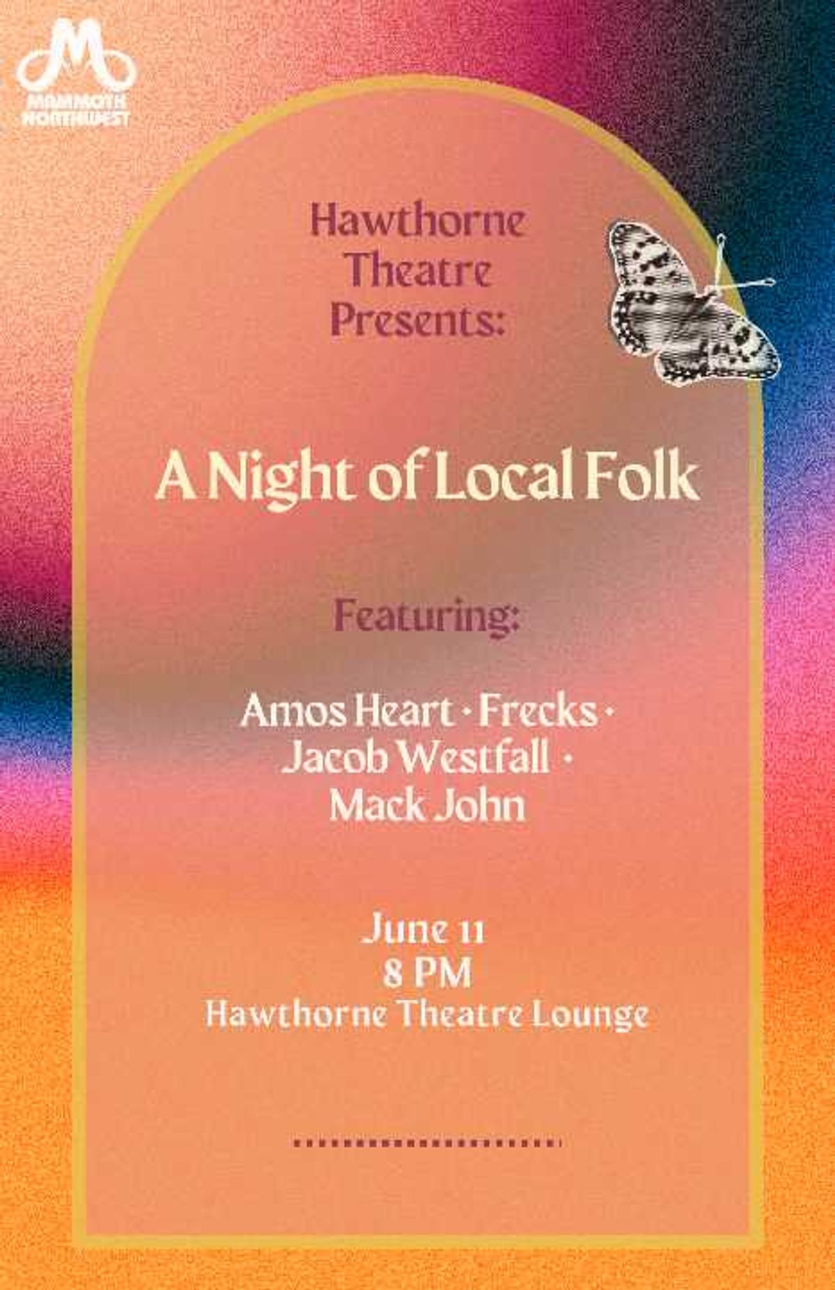 A Night of Local Folk at Hawthorne Theatre in Portland, OR Sunday