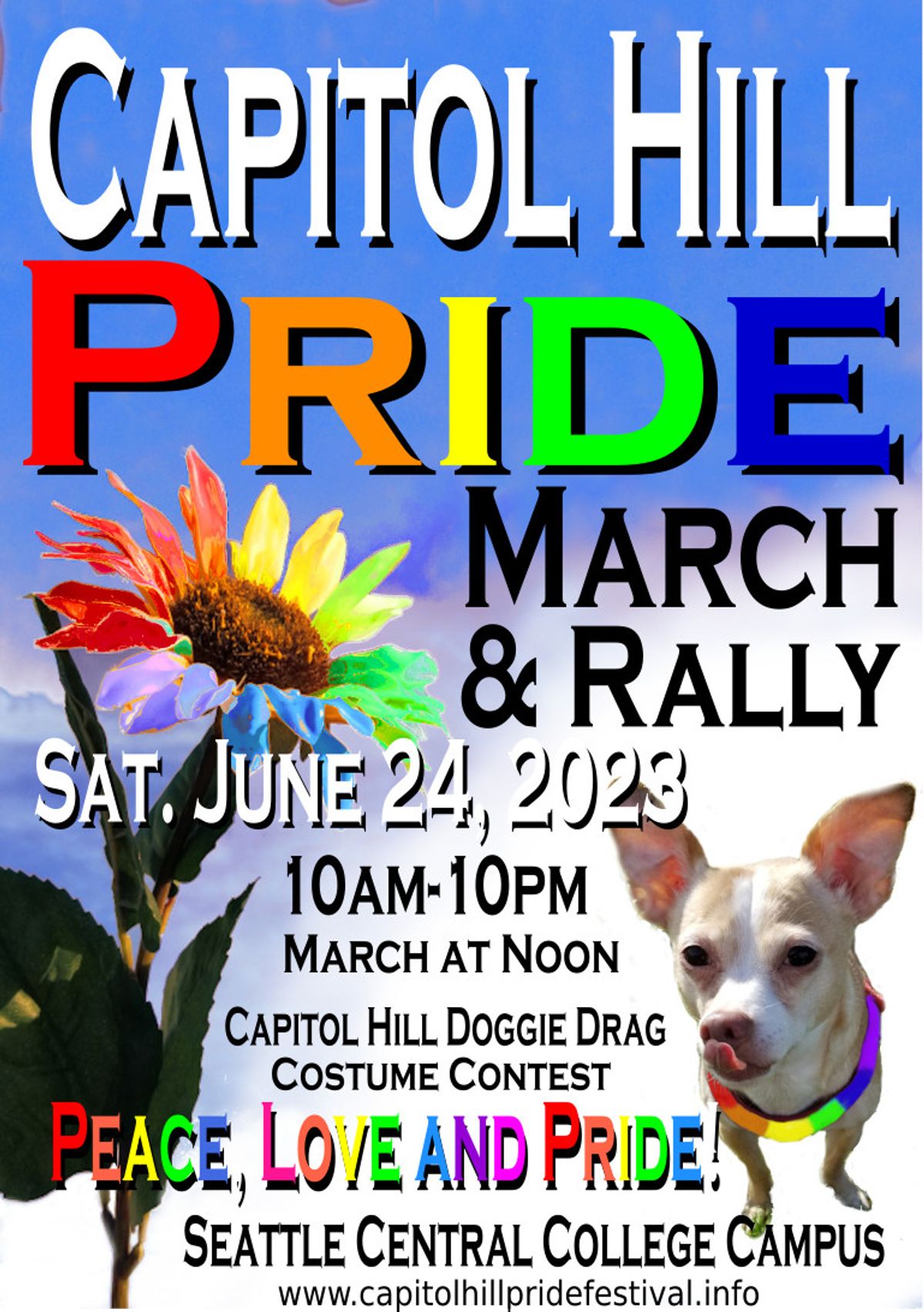 Capitol Hill Pride March & Rally 2023 at Seattle Central College in