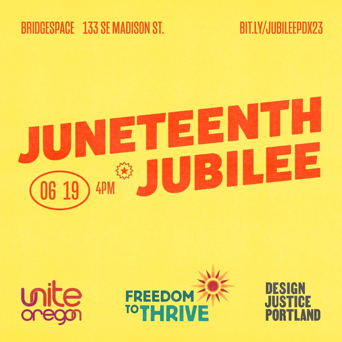 Jubilee! Monday, June 19 EverOut Portland