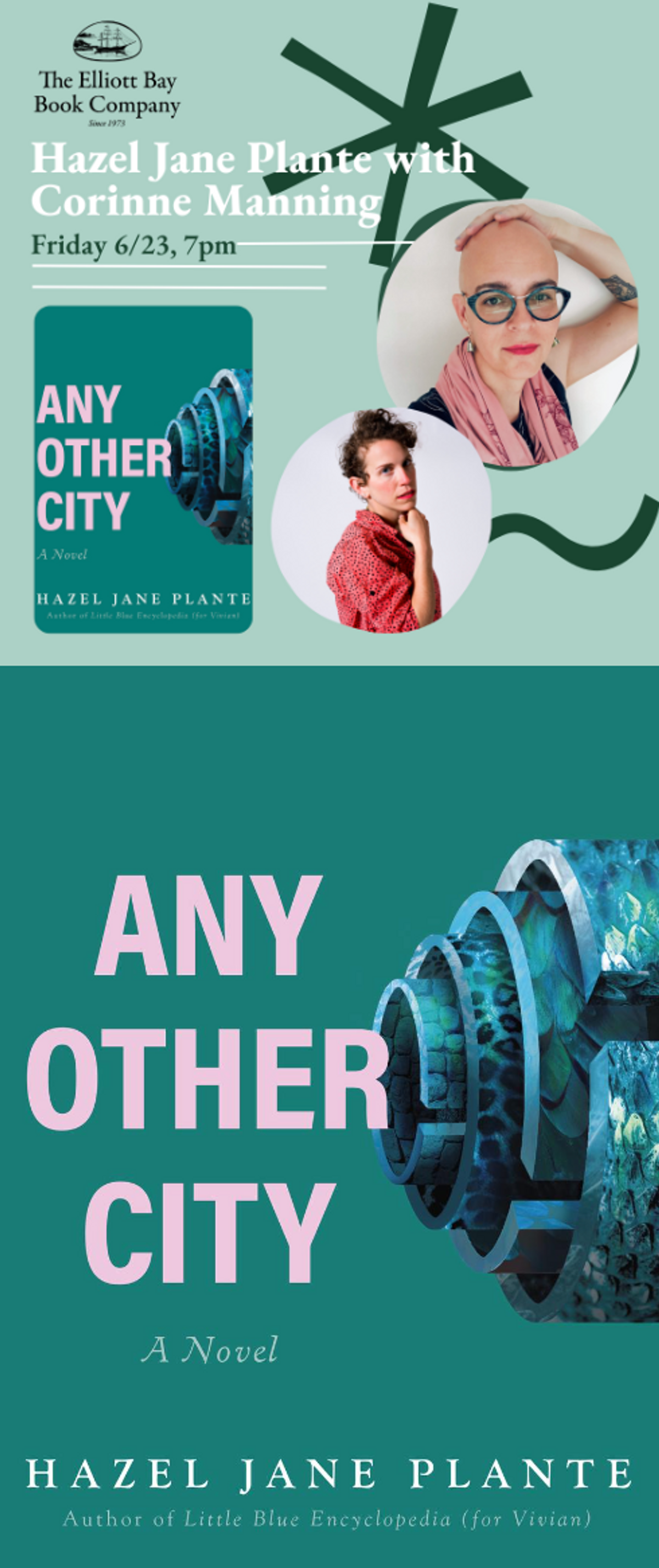 Hazel Jane Plante with Corinne Manning at Elliott Bay Book Company in  Seattle, WA - Friday, June 23, 2023 - EverOut Seattle
