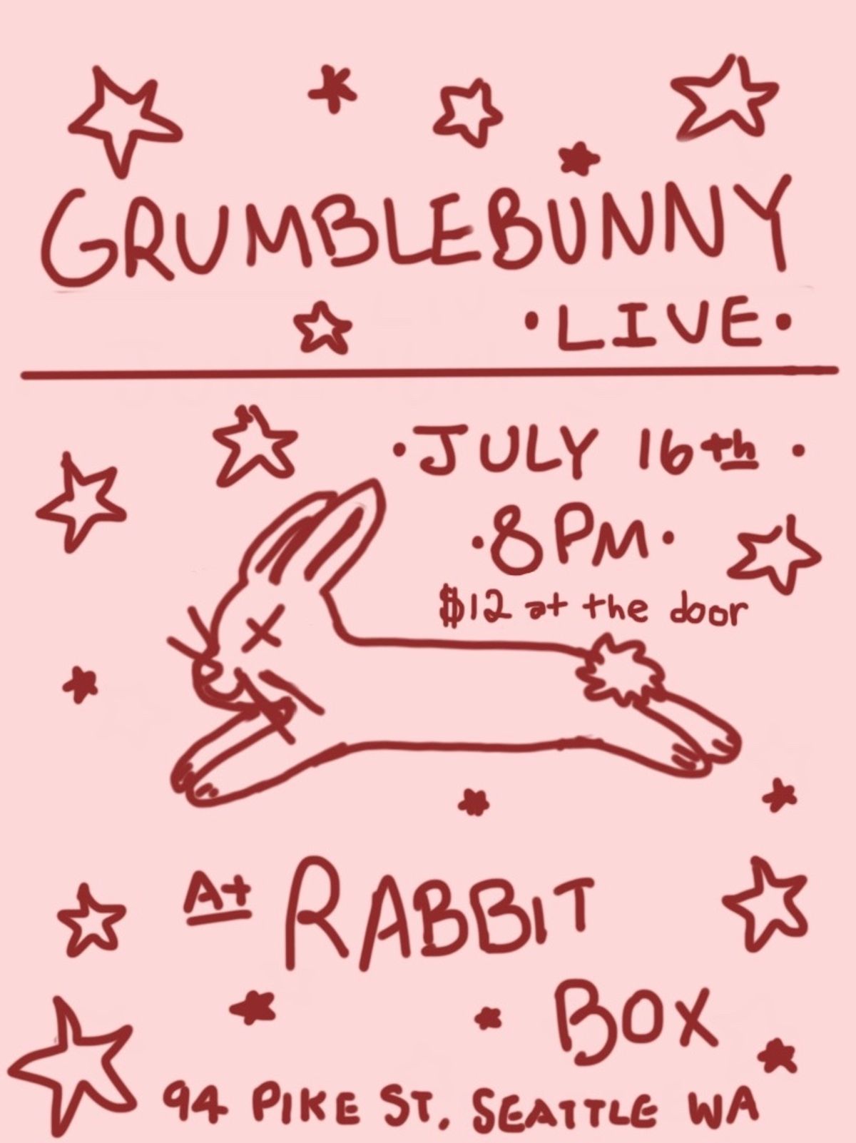 Grumblebunny with Torch at The Rabbit Box Theatre in Seattle, WA