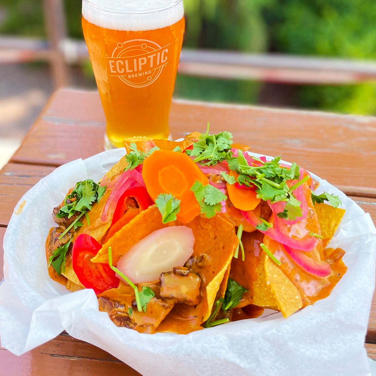 Beef Birria Nachos at Ecliptic Brewing in Portland, Oregon - Multiple ...
