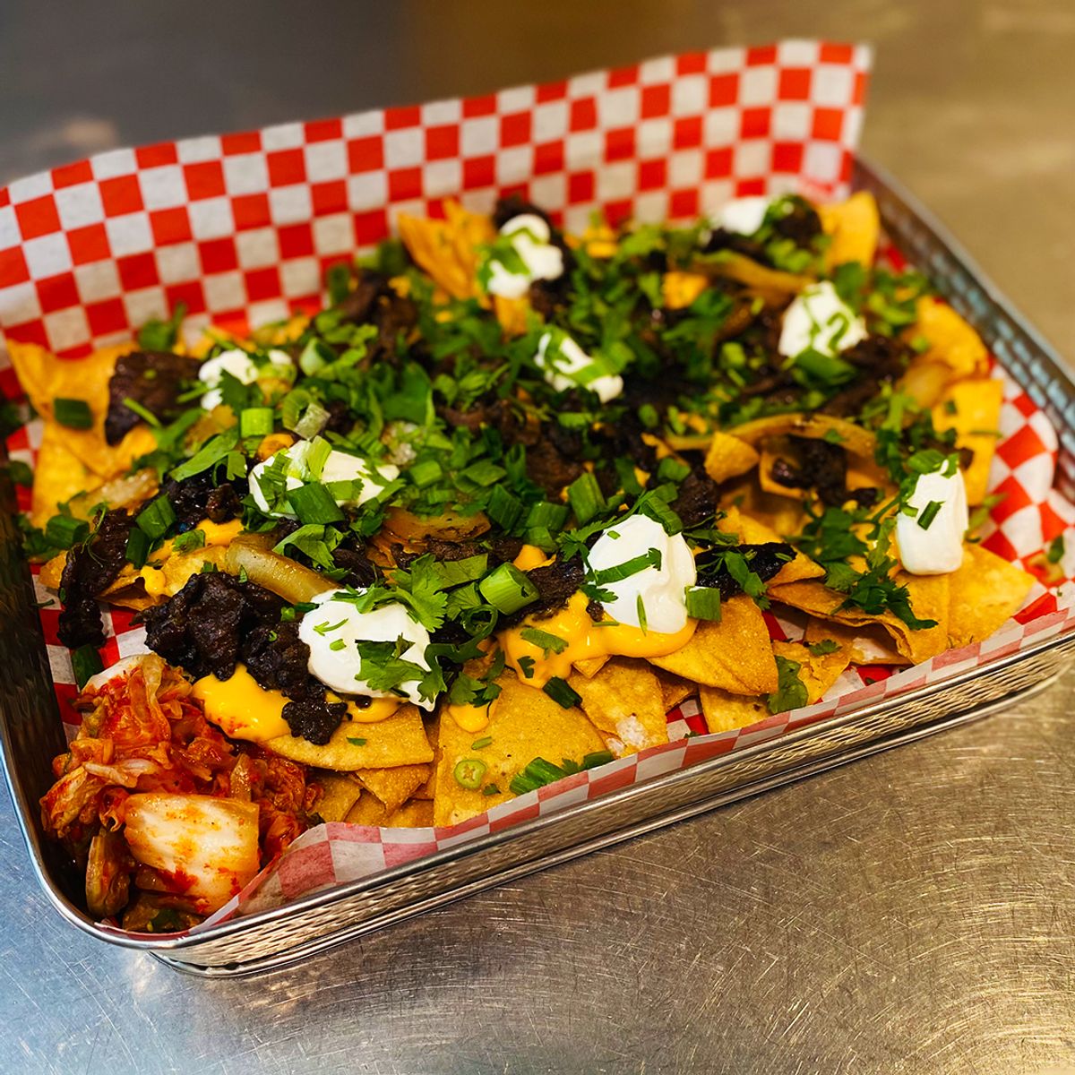 Bulgogi Beef Nachos at Sweet Home Bar & Grill in Portland, OR