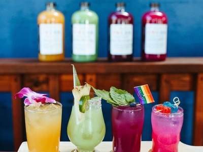 Taste the rainbow with a flight of pride-themed cocktails at <a href="https://everout.com/portland/locations/freeland-spirits/l19847/">Freeland Spirits</a>.