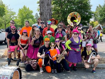 Brass bands like Seattle's Neon Brass Party will turn up the volume at this weekend's <a href="https://everout.com/portland/events/honk-pdx/e145944/">HONK! PDX</a> music festival.