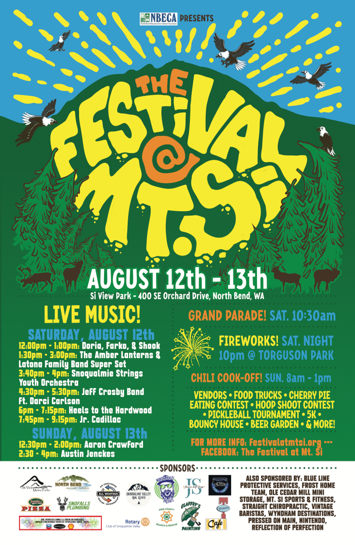 Festival at Mt. Si at Si View Park in North Bend, WA Every day