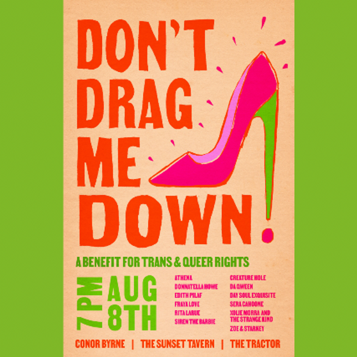 Don't Drag Me Down at Tractor Tavern in Seattle, WA Tuesday, August 8