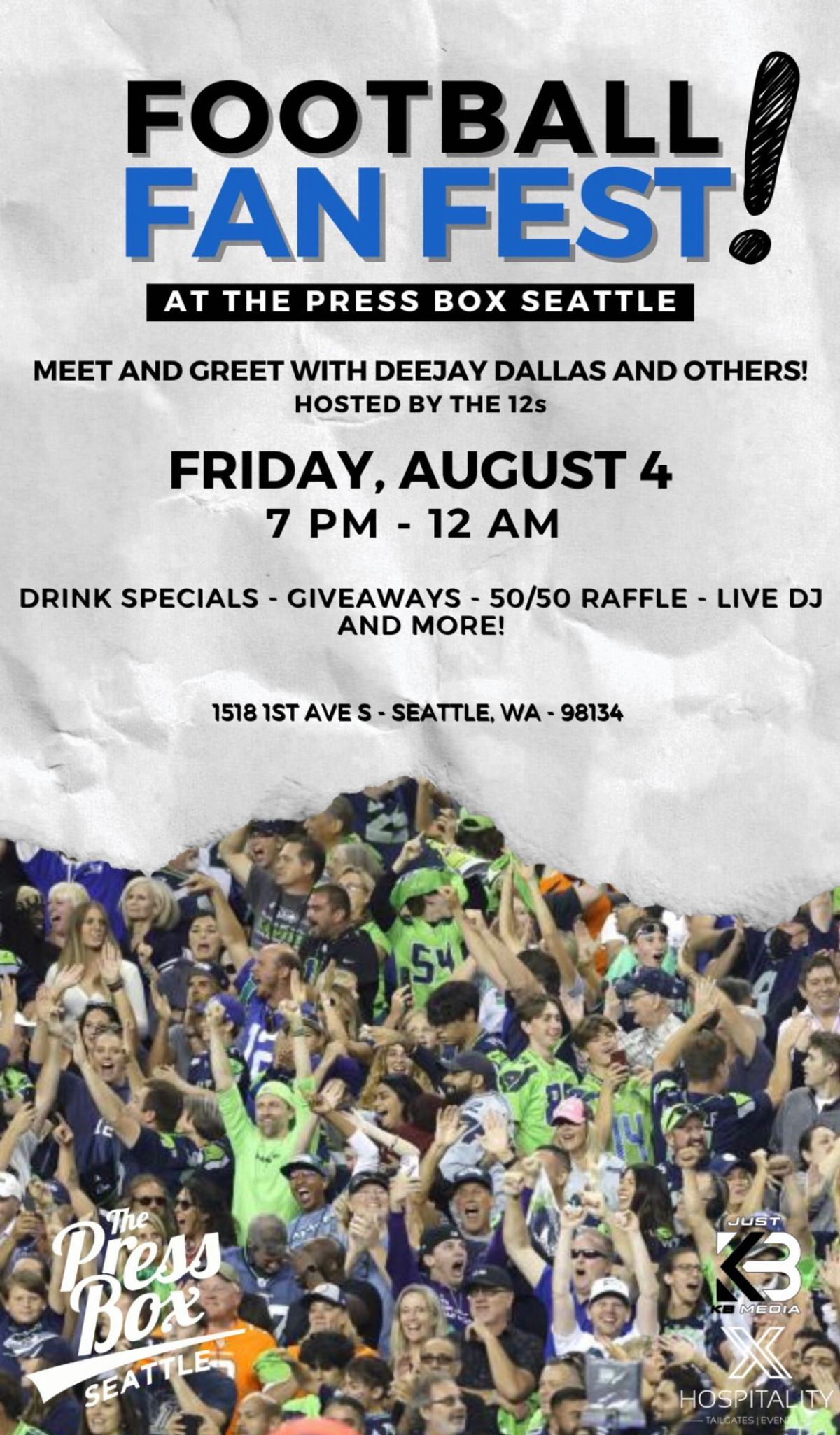 : Let's Go Seahawks Banner - Seahawks Football Party