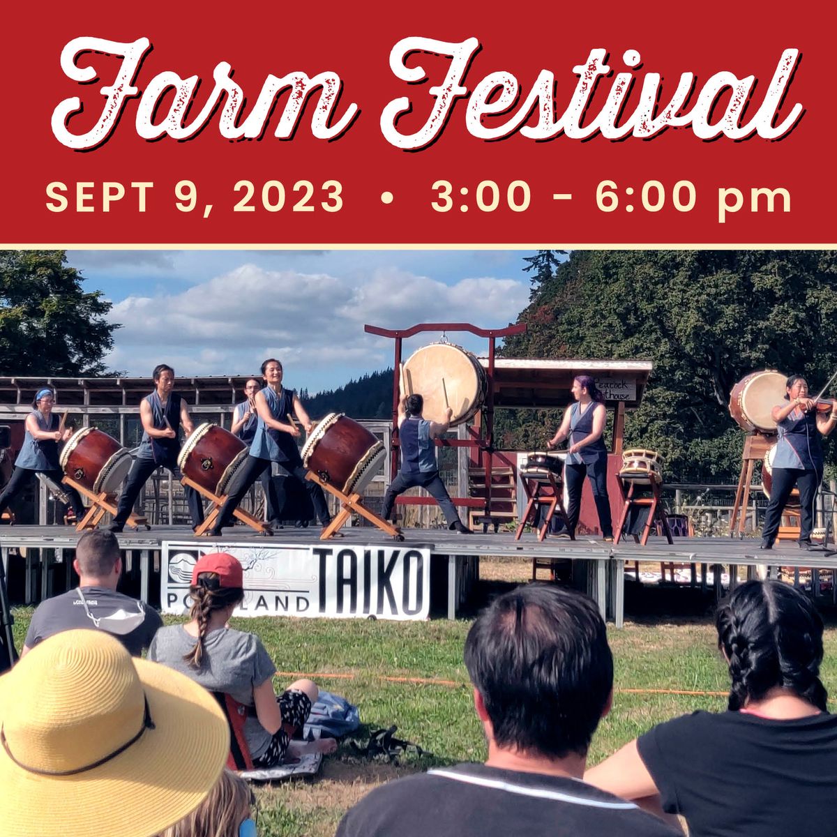 Portland Taiko Farm Festival at Triskelee Farm in West Linn, OR