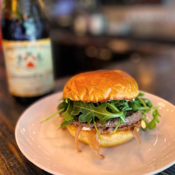 Lamb and Chèvre Burger