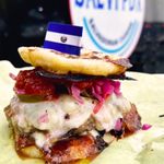 Pupusa Burger: Salvi PDX (part of Portland Mercury's Burger Week 2023)