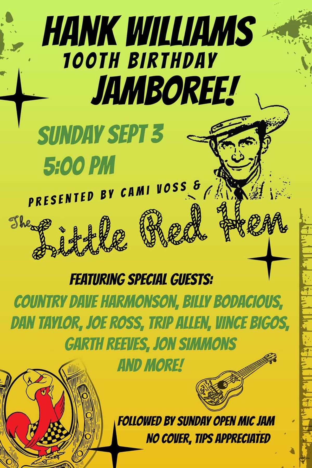 Hank Williams 100th Birthday Jamboree At Little Red Hen In Seattle Wa Sunday September 3