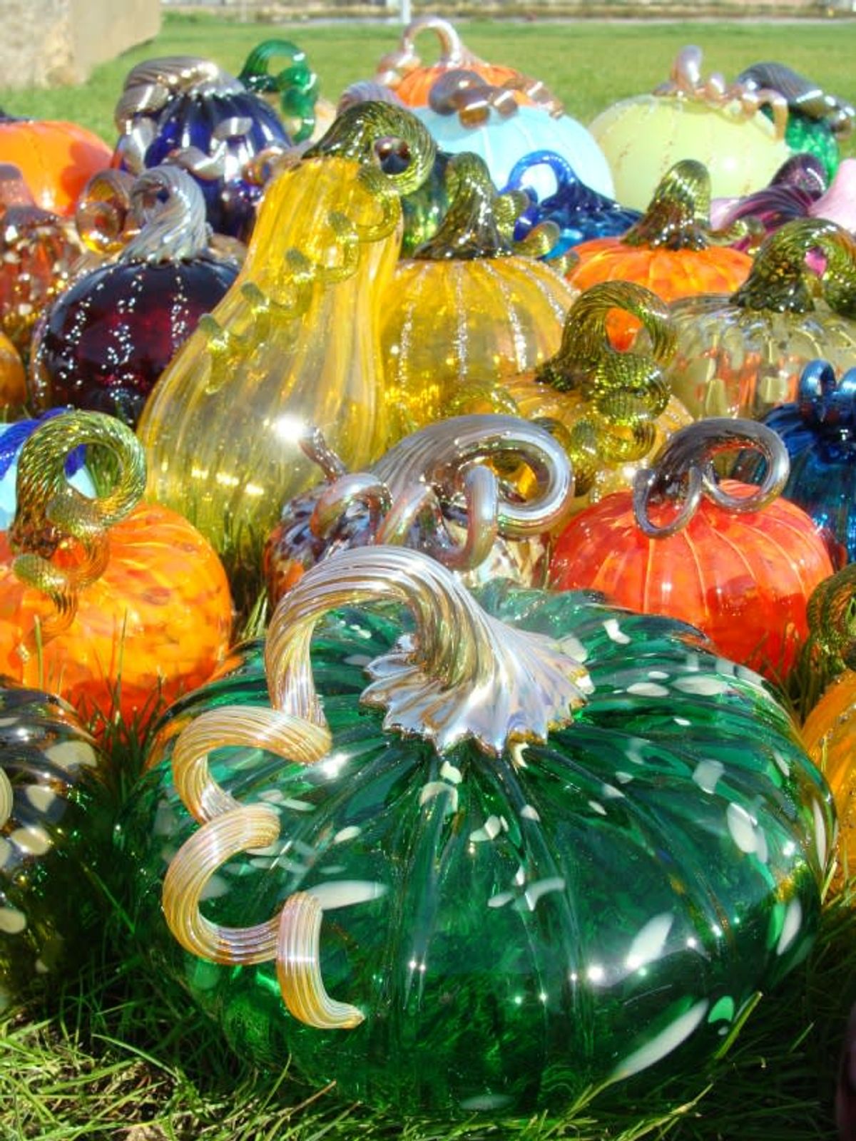 Glass Pumpkin Patch with Glassblowing Studio at Molbak's Garden