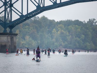 Stand Up Paddleboard Witches on the Willamette